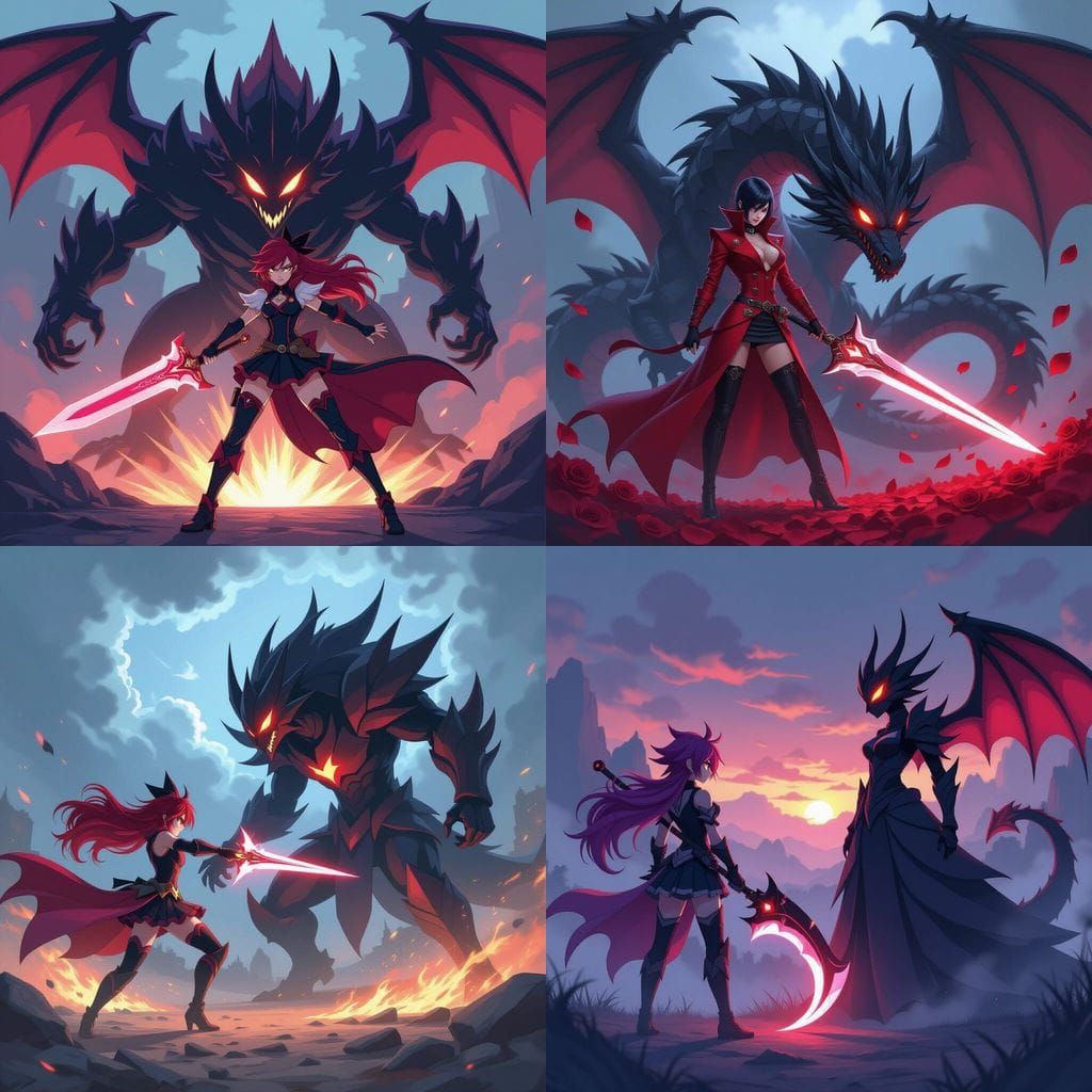 Ruby Rose Meets Black Rose Dragon in Crossover Art