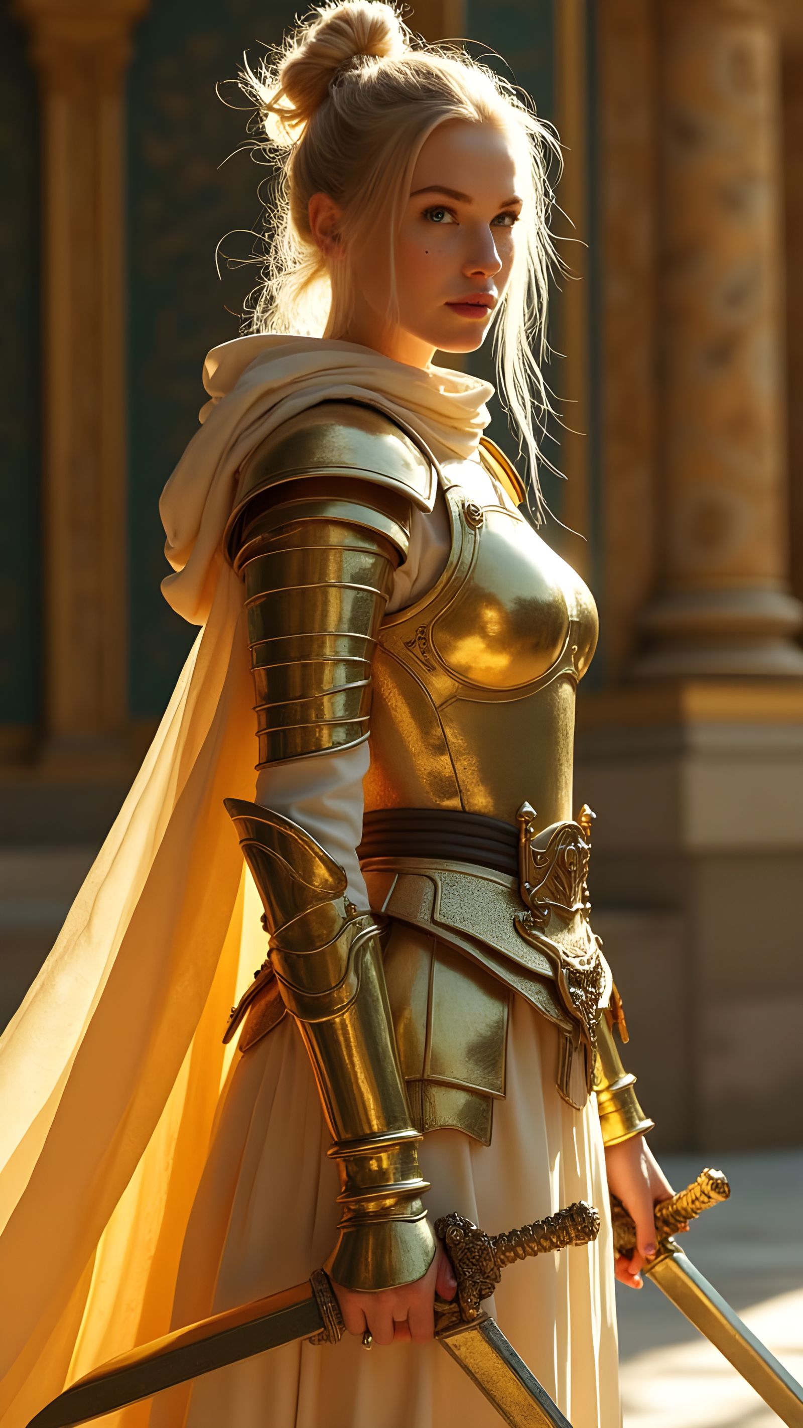 Palace Portrait in MC Escher Style, Cinematic Photography