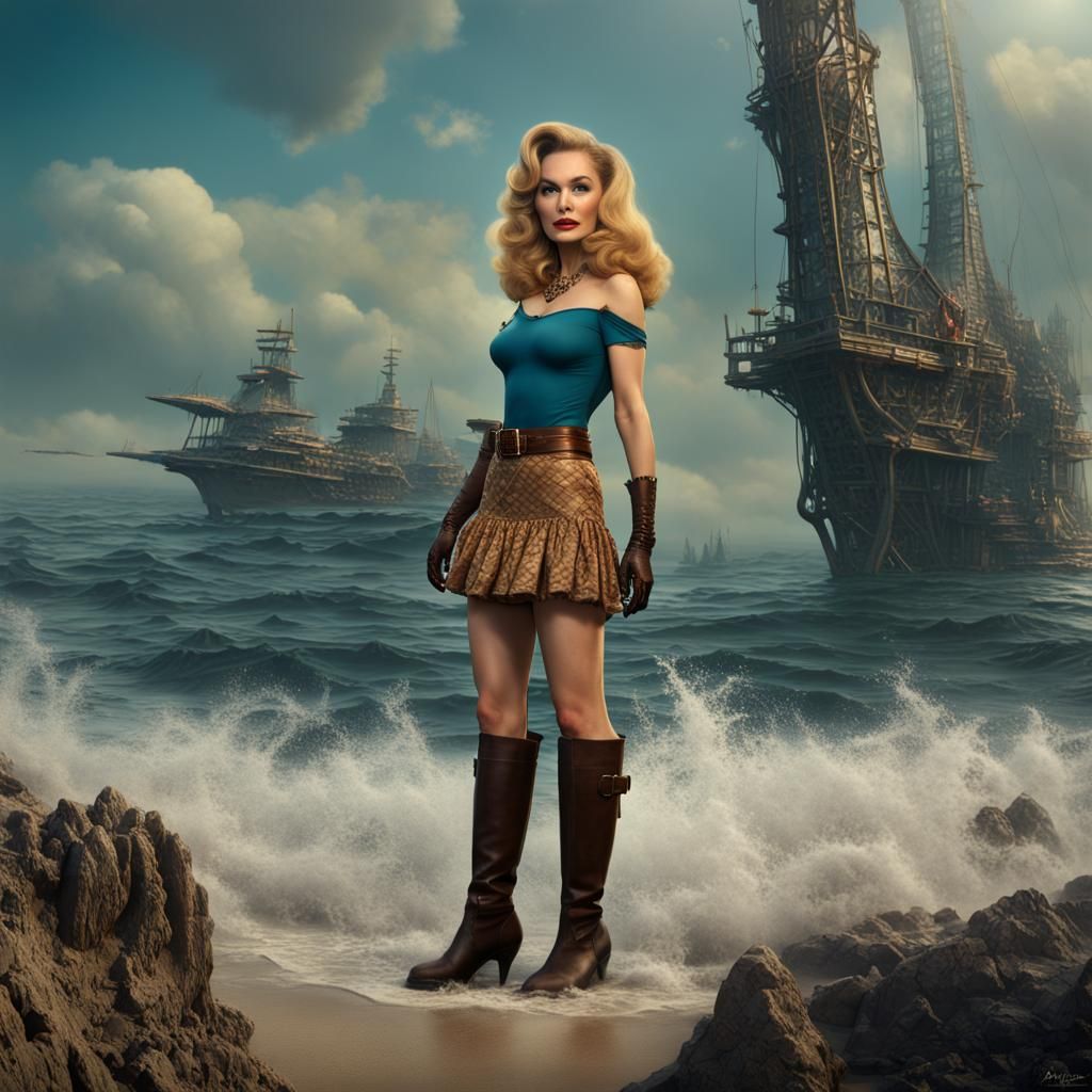 Julie Newmar in Knee Boots: Fantasy Concept Art