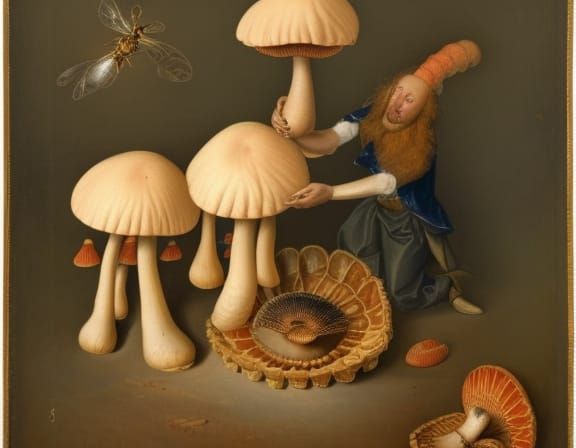 Wizards Feast on Fly Agaric, Bruegel Style