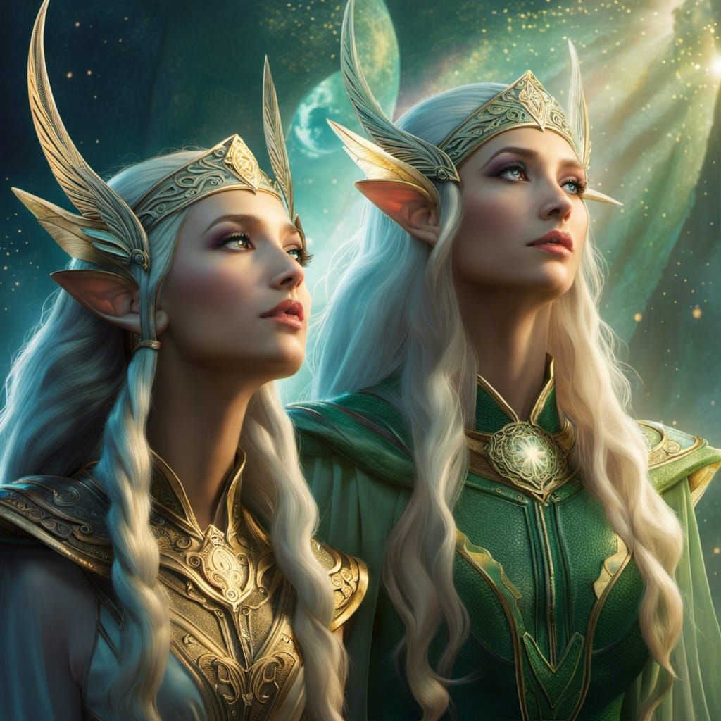Ethereal Elves Gaze Upon a Marvel