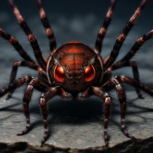 Detailed Macro Photograph of a Spider