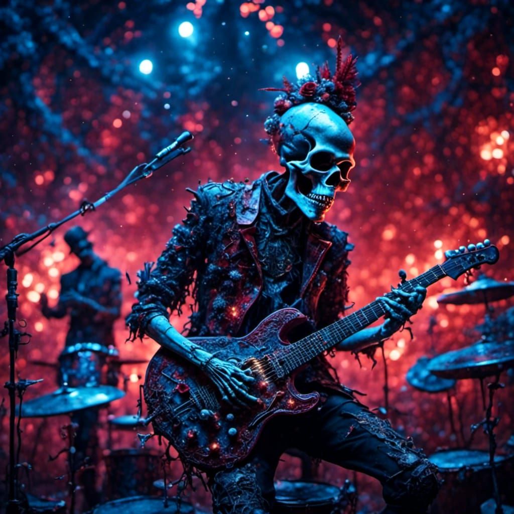 Punk Rock Zombie Band Live on Stage