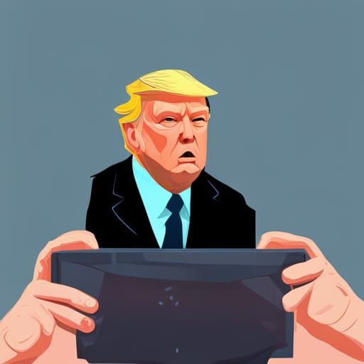 Donald Trump in Cyberpunk 2099 Neon Style