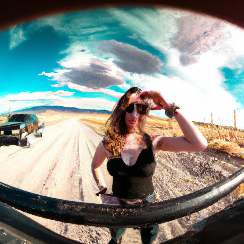 Dystopian Desert Battle with Armored Strongmen and Girl