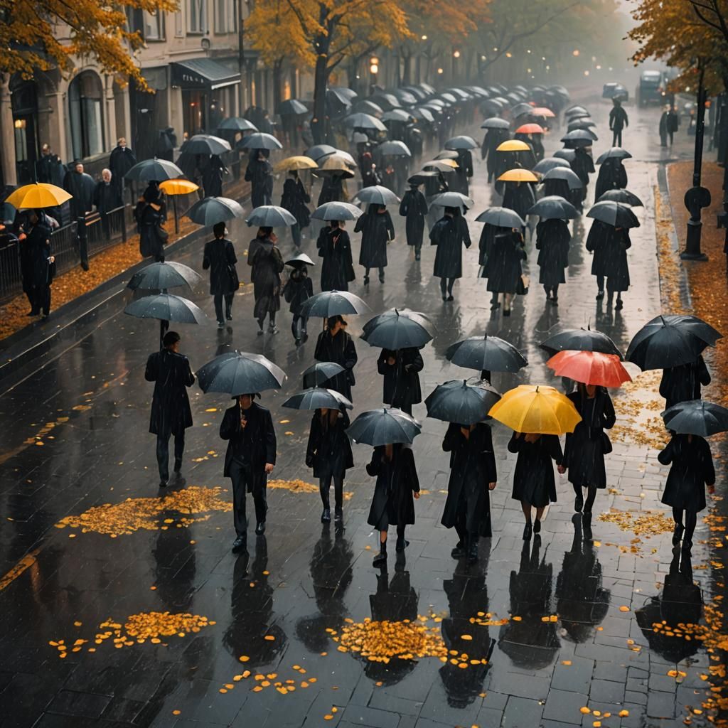 Gothic Romantic Autumn Parade in November Rain