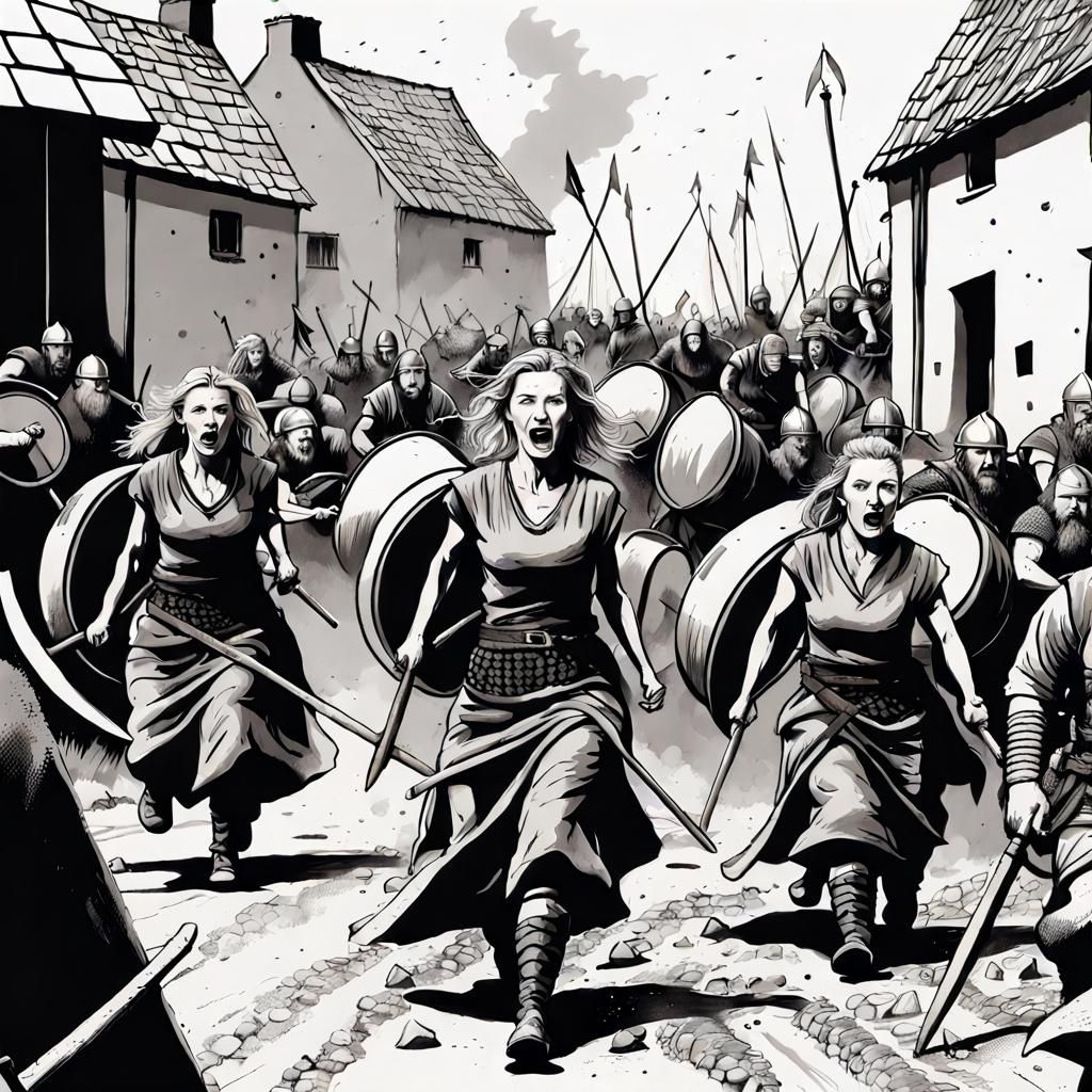 Vikings Led by Actresses Attack Cement Mixer Village