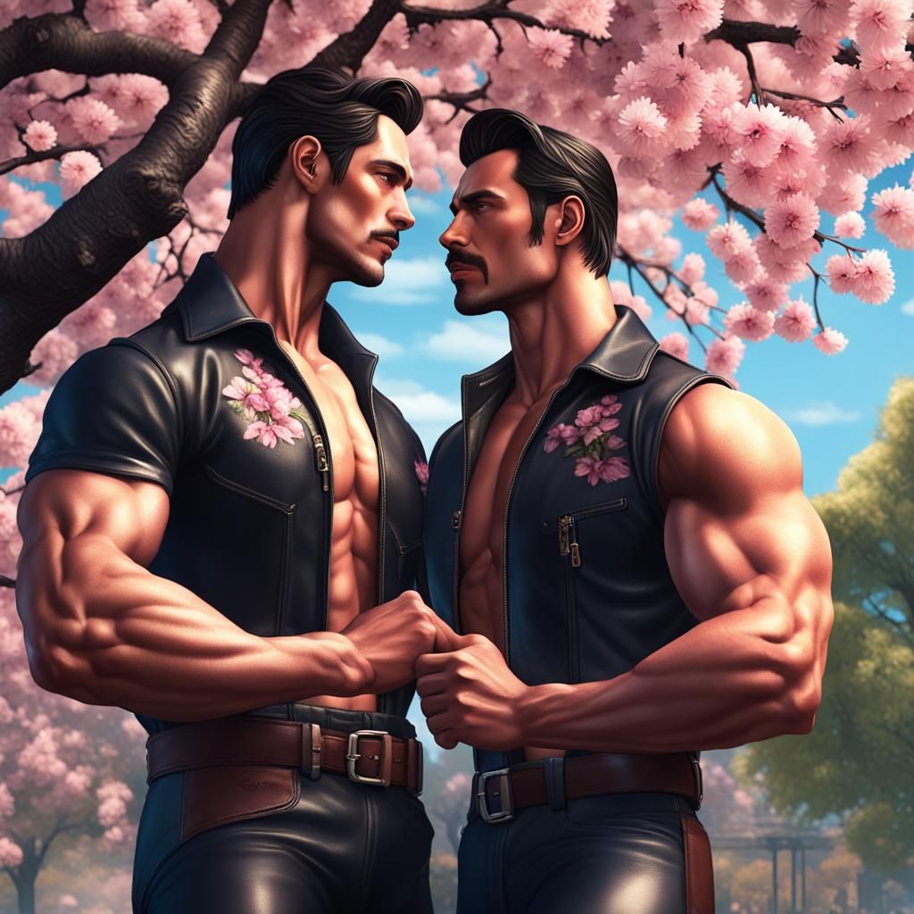 Embrace Under Cherry Blossoms: Matte Painting