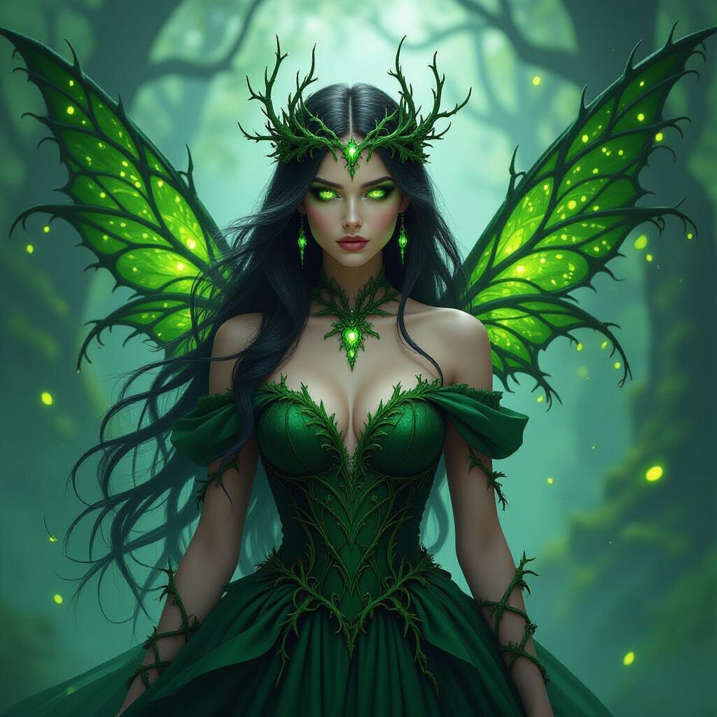 Forest Poison Princess in Hyperrealistic Fantasy Style