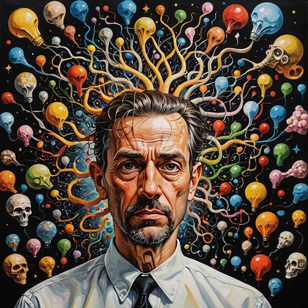 Surreal Portrait of an Analytical Thinker