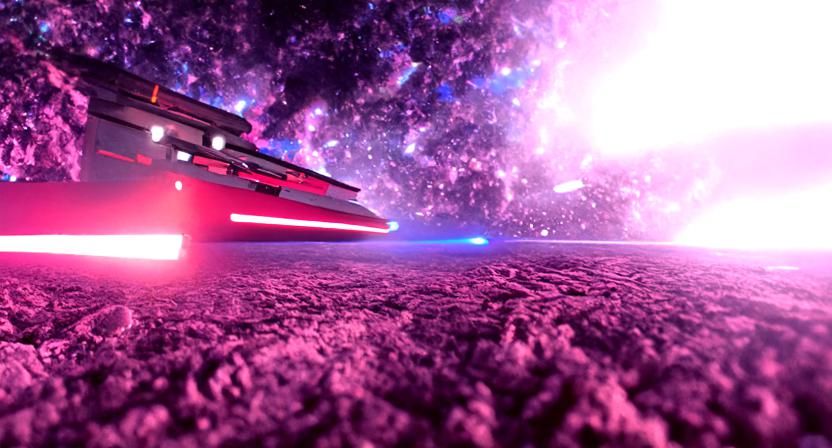 Futuristic Intergalactic Space Station in VRay Unreal Engine