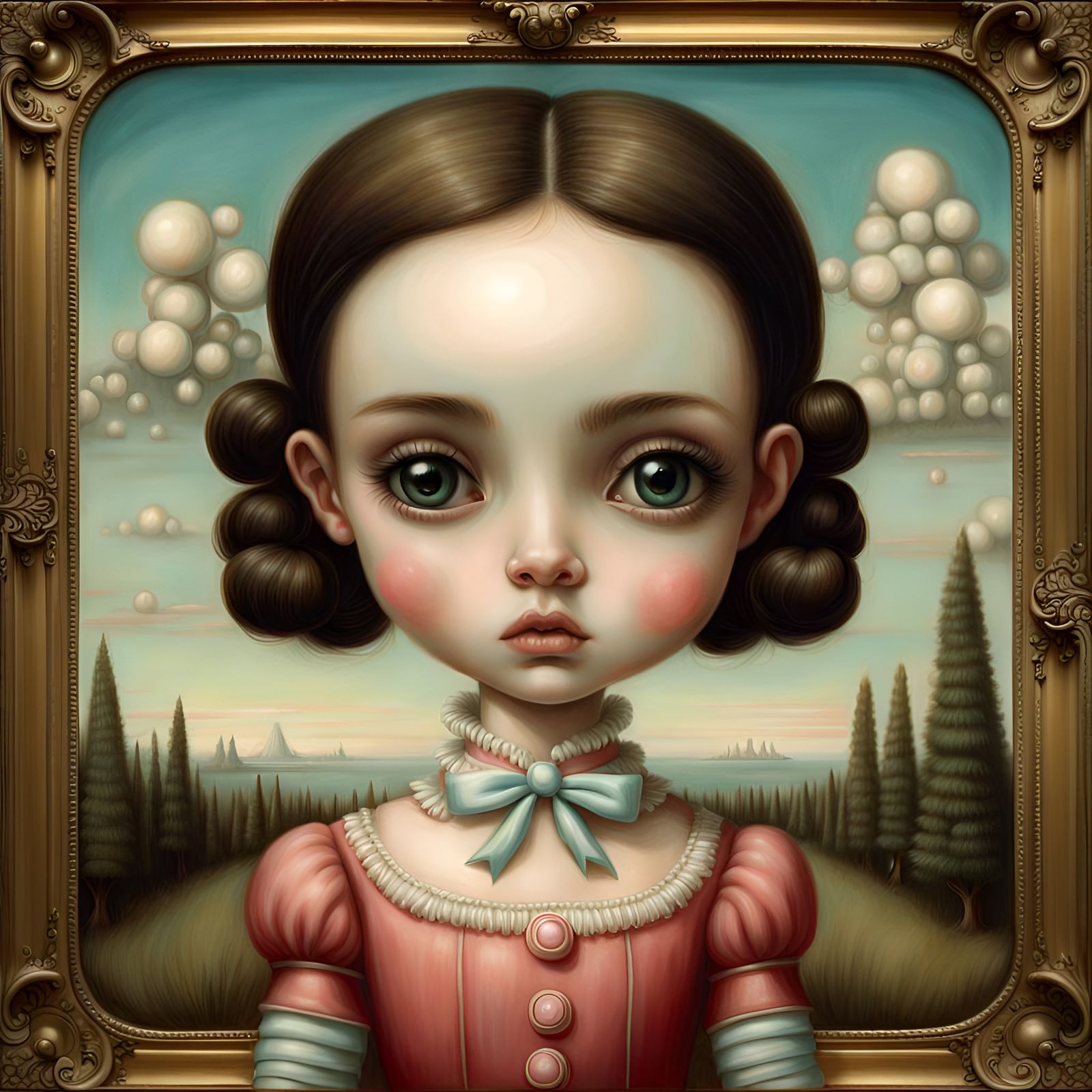 Pop Surrealist Portrait of a Girl