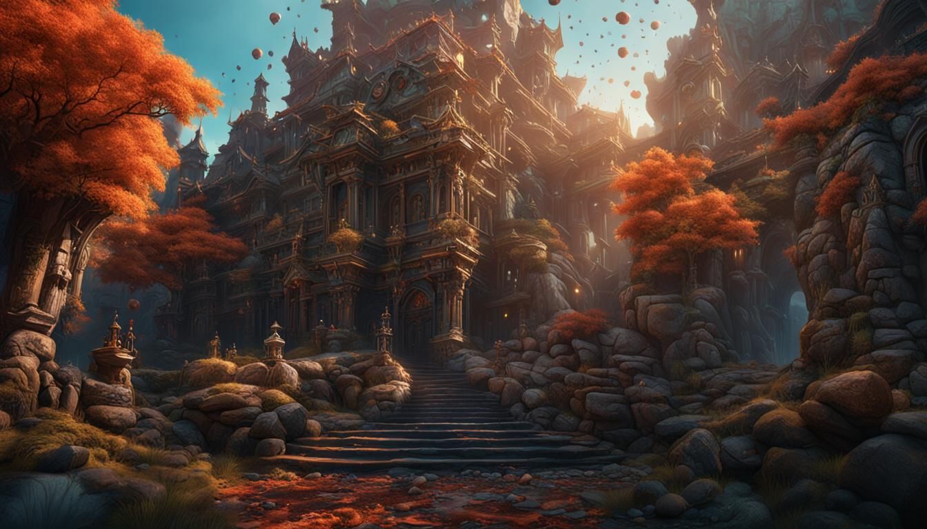 Fantasy Concept Art in Deep Color, 8K Resolution