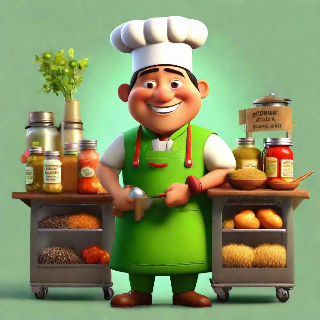 Pixar-Style 3D Character: Peruvian Drink Vendor