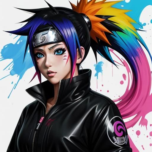Naruto Sissy Transformation in Graffiti Art Style