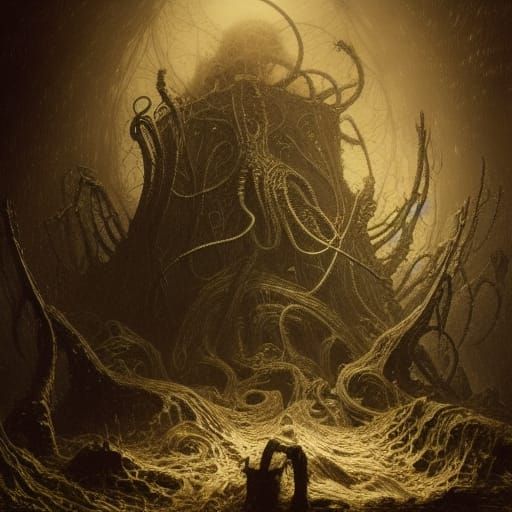 Eldritch Coffee Cup: Hyperdetailed Concept Art