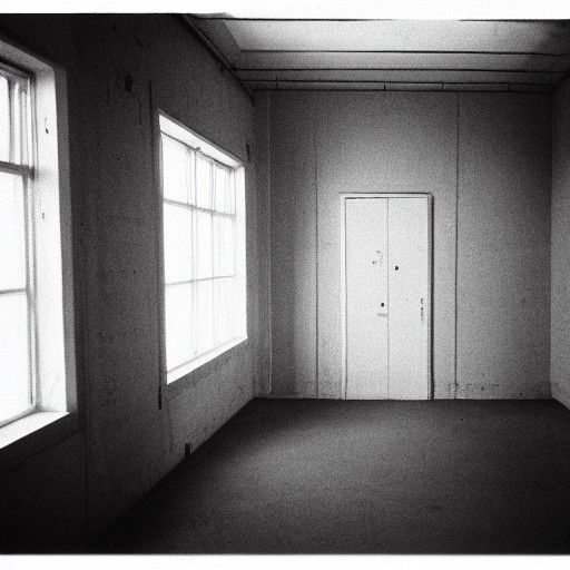 Eerie Backrooms Liminal Space in Yellow and Beige