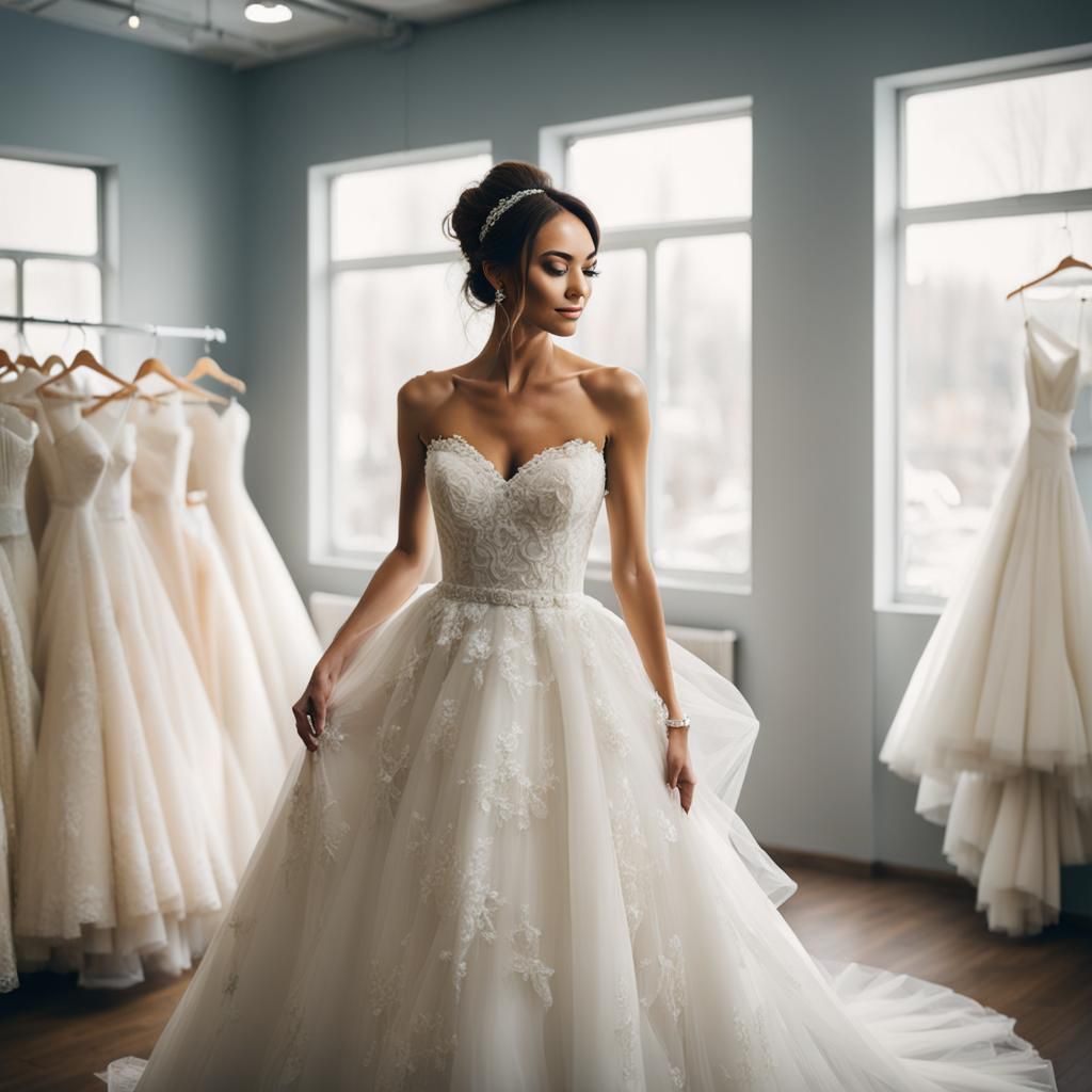 In the wedding store