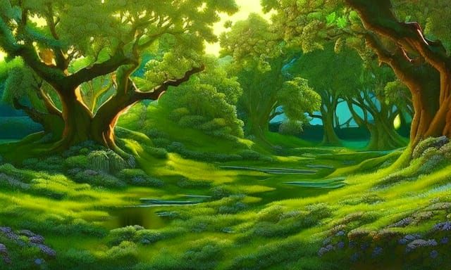 Magical Fairy and Dryad Grove, Hyperrealistic Fantasy