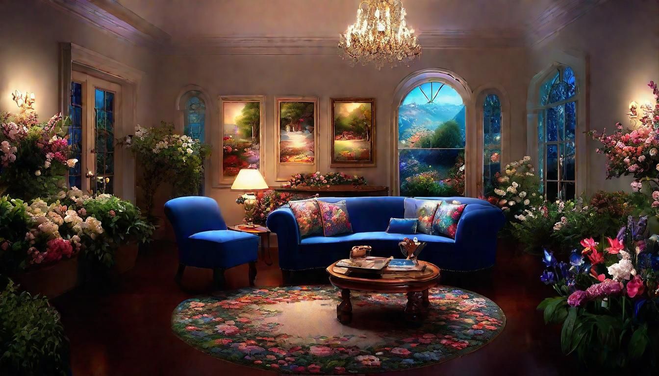 Radiant Garden Paradise in Vivid Colors