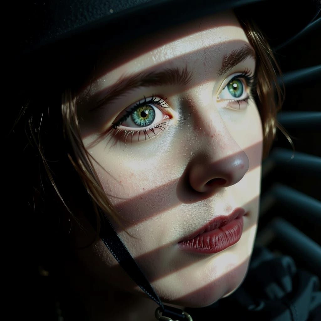 Emerald Eyes Shine in Film Noir-Inspired Detective Office