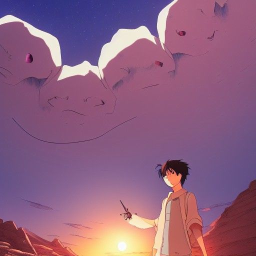 Desert Duel in Anime Key Visual Style