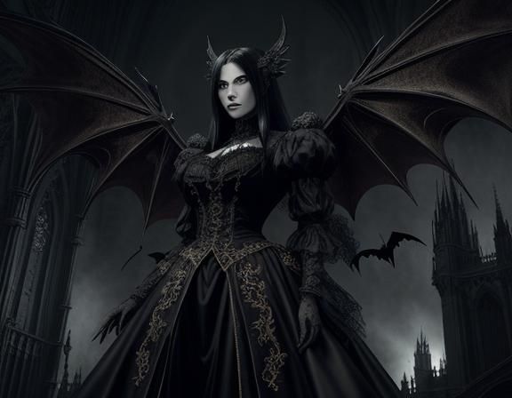 Creepy bat woman