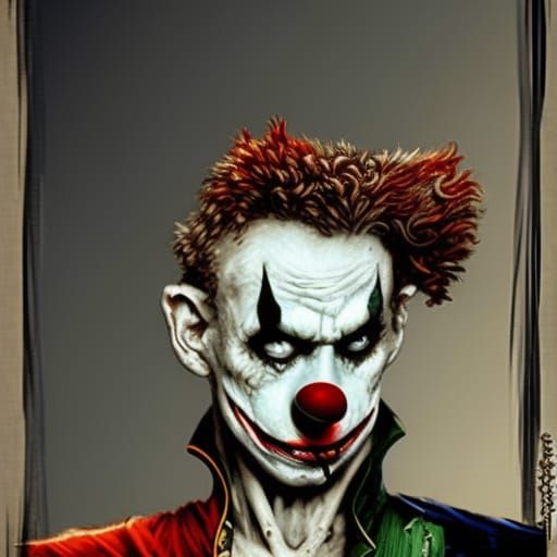 Horror Clown in Gustave Doré Style