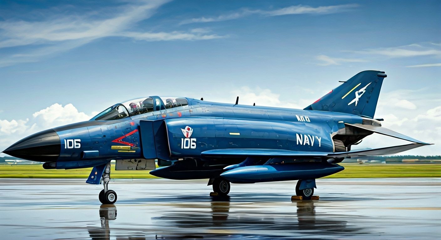 US Navy Phantom II Emerges in Acrylic Painting