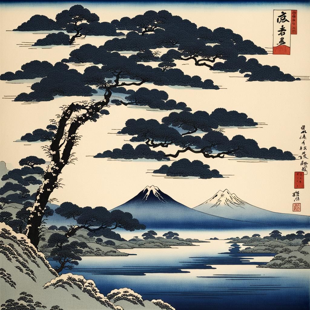 Ukiyo-e Japanese Landscape Print