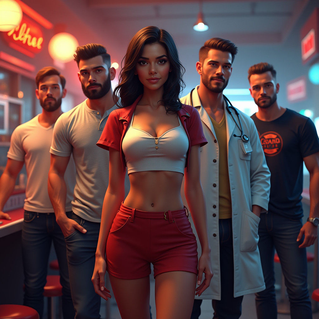 Diner Fantasy: A Vibrant Book Cover