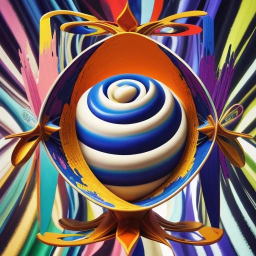 Fractal Kaleidoscope in Abstract Expressionist Style