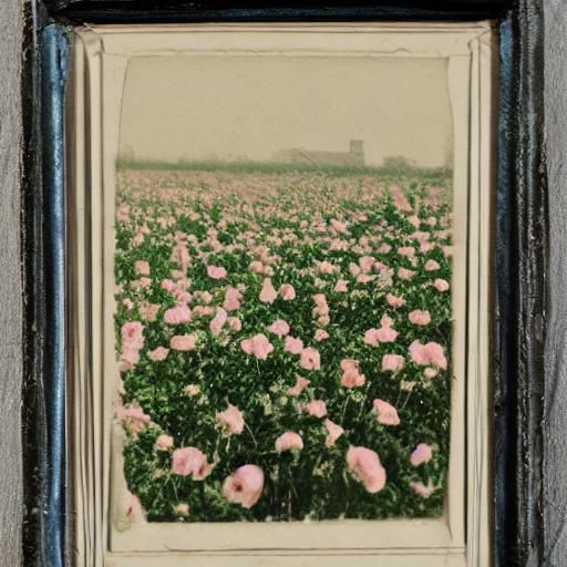 Gentle Flowers in Faded, Old-Fashioned Photo Style