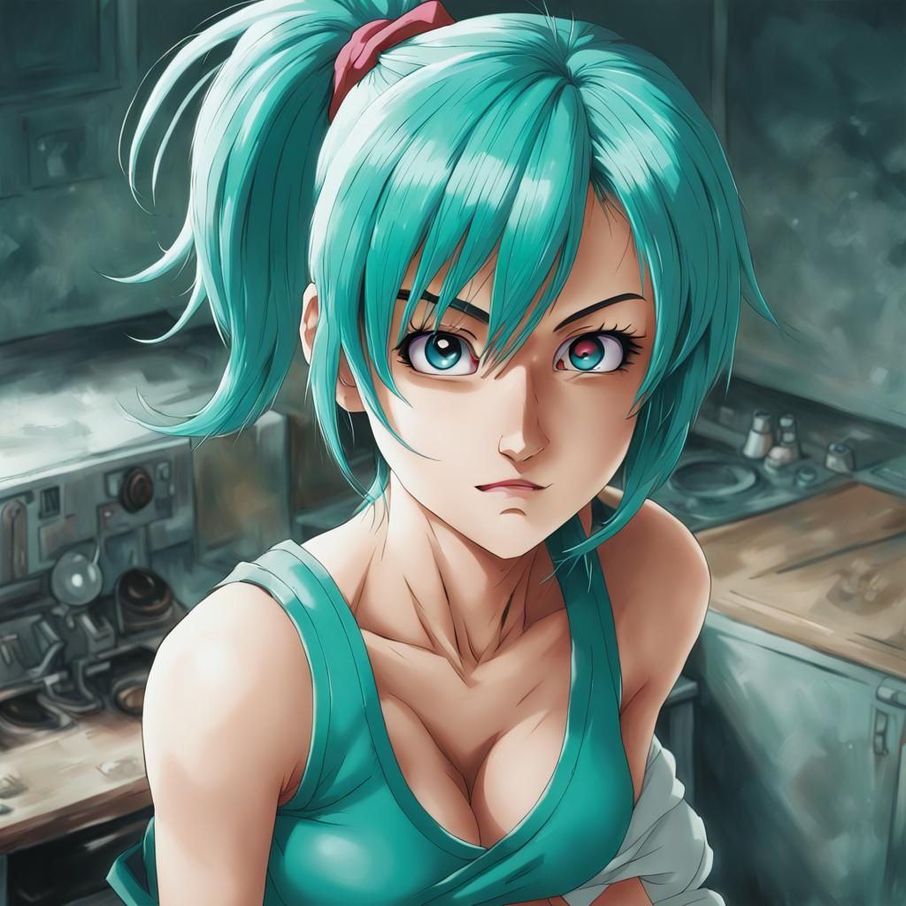 Anime Girl in Key Visual Style