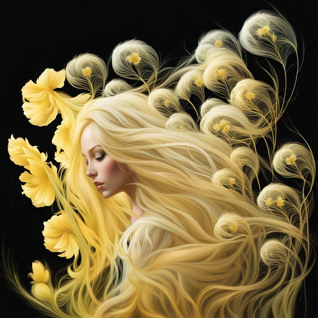 Translucent Lady of the Wind in Digital Art