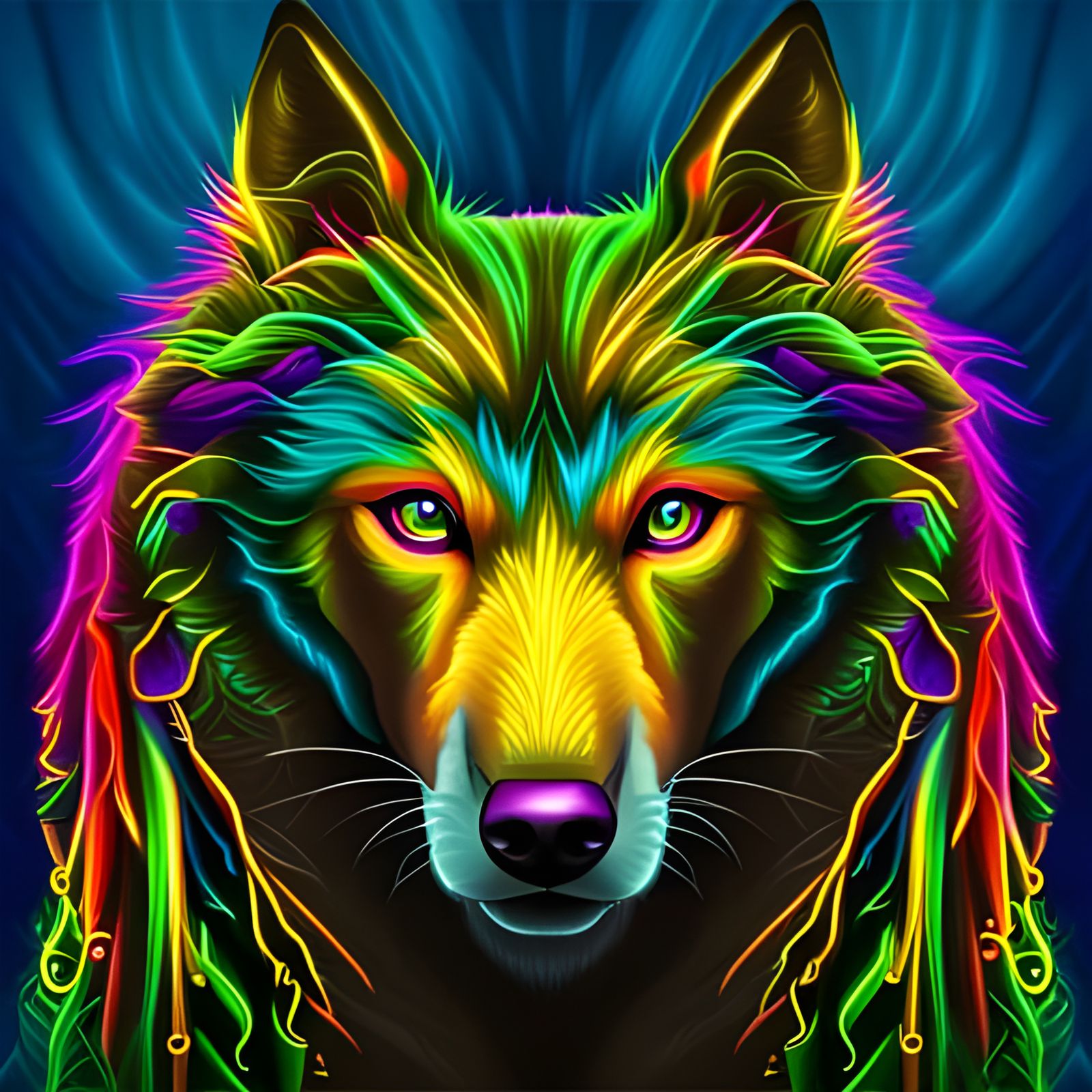 SDXL Stable Diffusion XL - Neon Husky