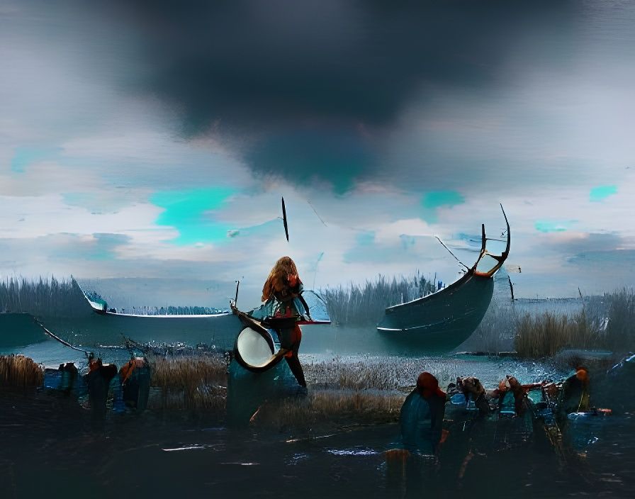 Viking Shield-Maiden Ready for Battle