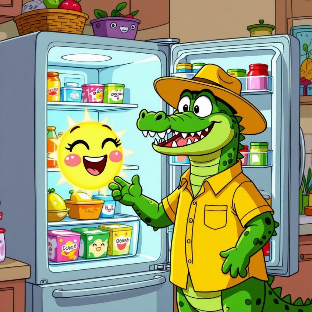 Crocodile and Refrigerator