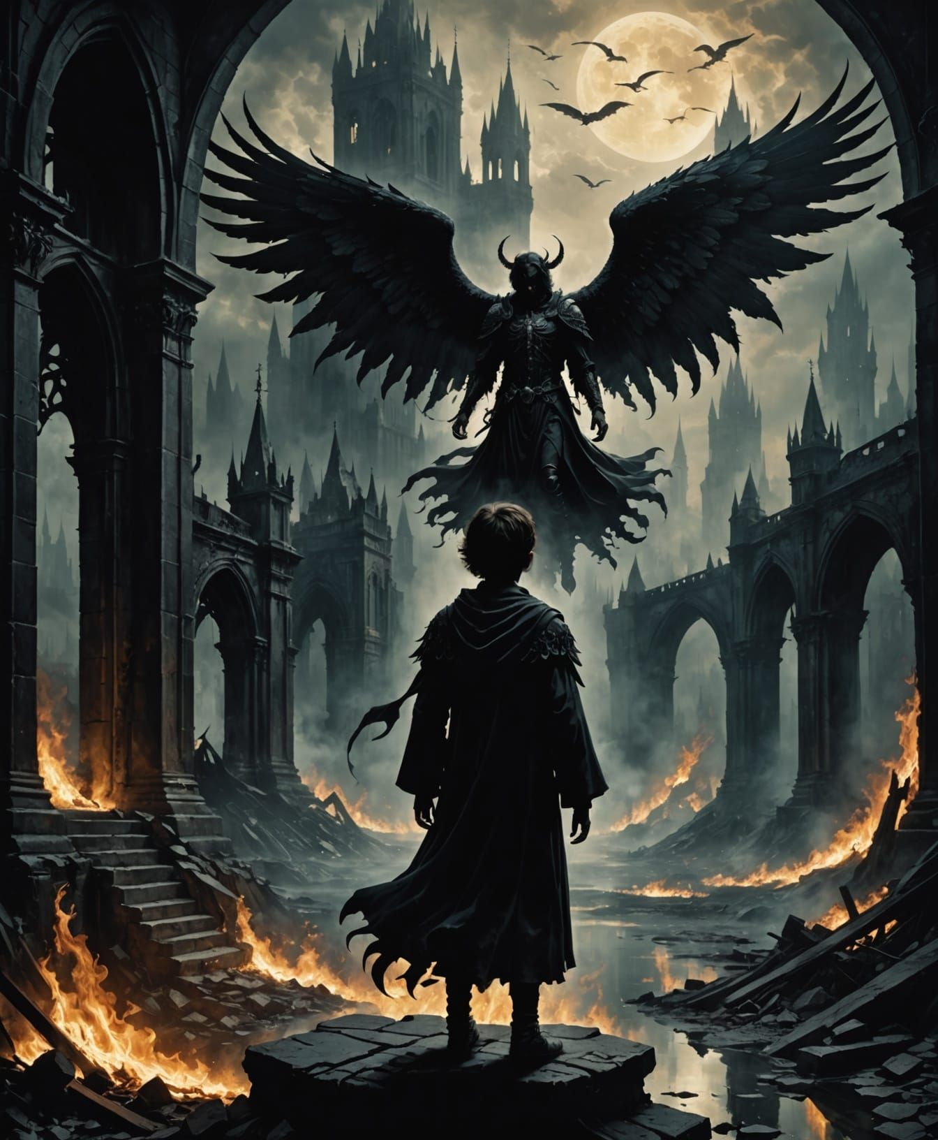 Mysterious Death's Messenger at the Edge of Eternity