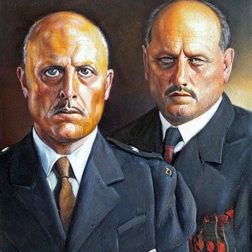 Classical Portrait of Two Men in Oil Paint