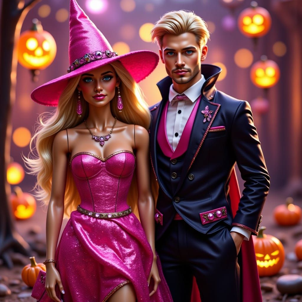 Barbie and Ken Halloween Party in Whimsical Style