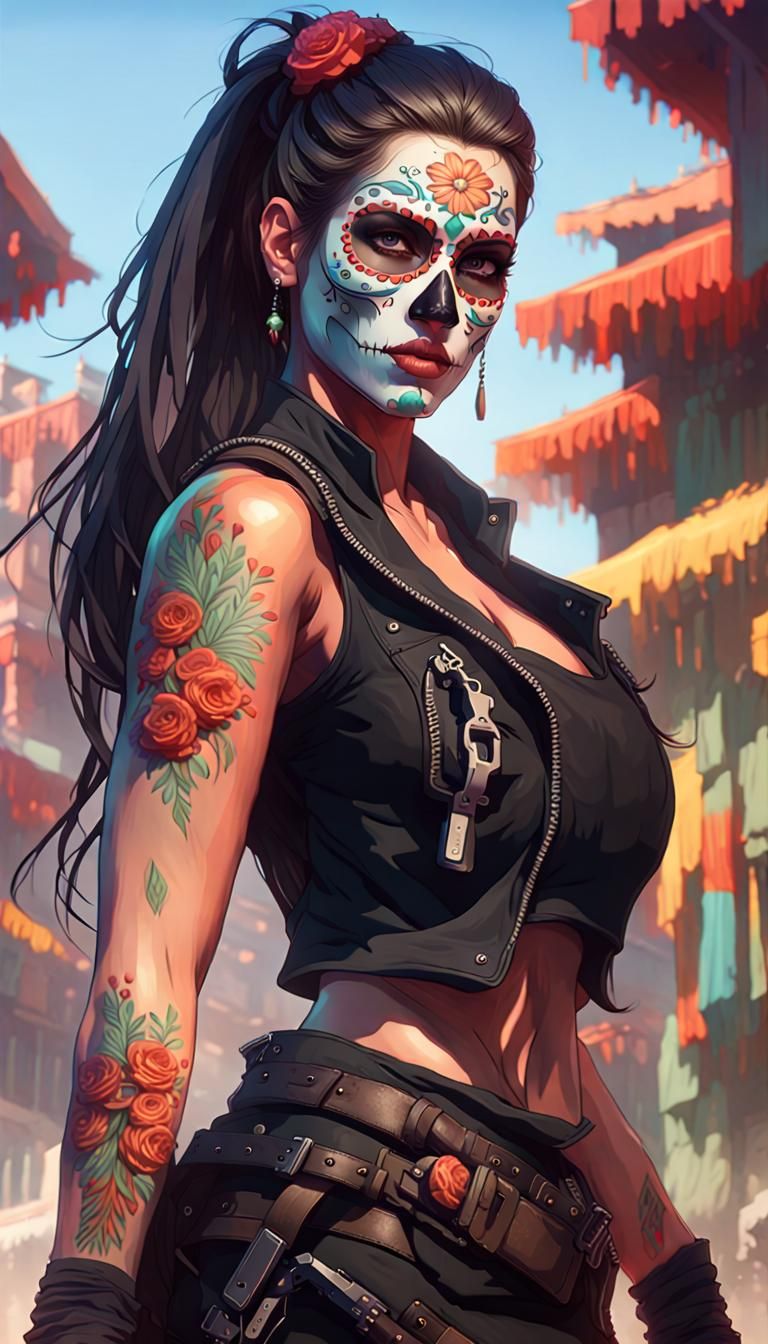 Day of the Dead Assassin Portrait in Unreal Engine 5