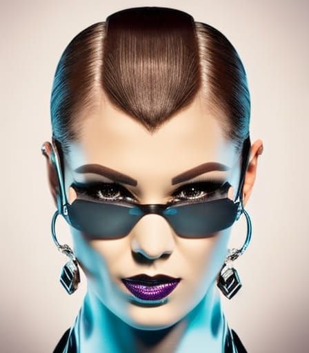 Cyberpunk Fashionista Offers the Blue Pill