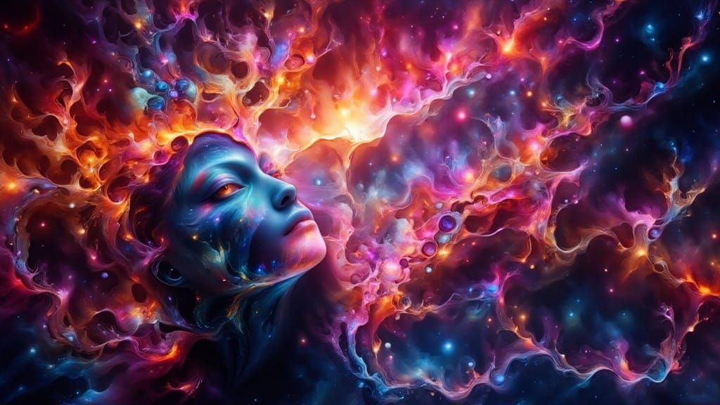 Cosmic Vines Illustration in Astral Style