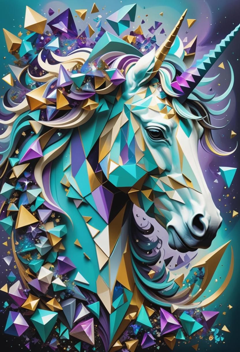 Cubism Unicorn
