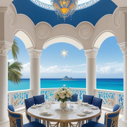 Art Deco Villa with Starry Motifs