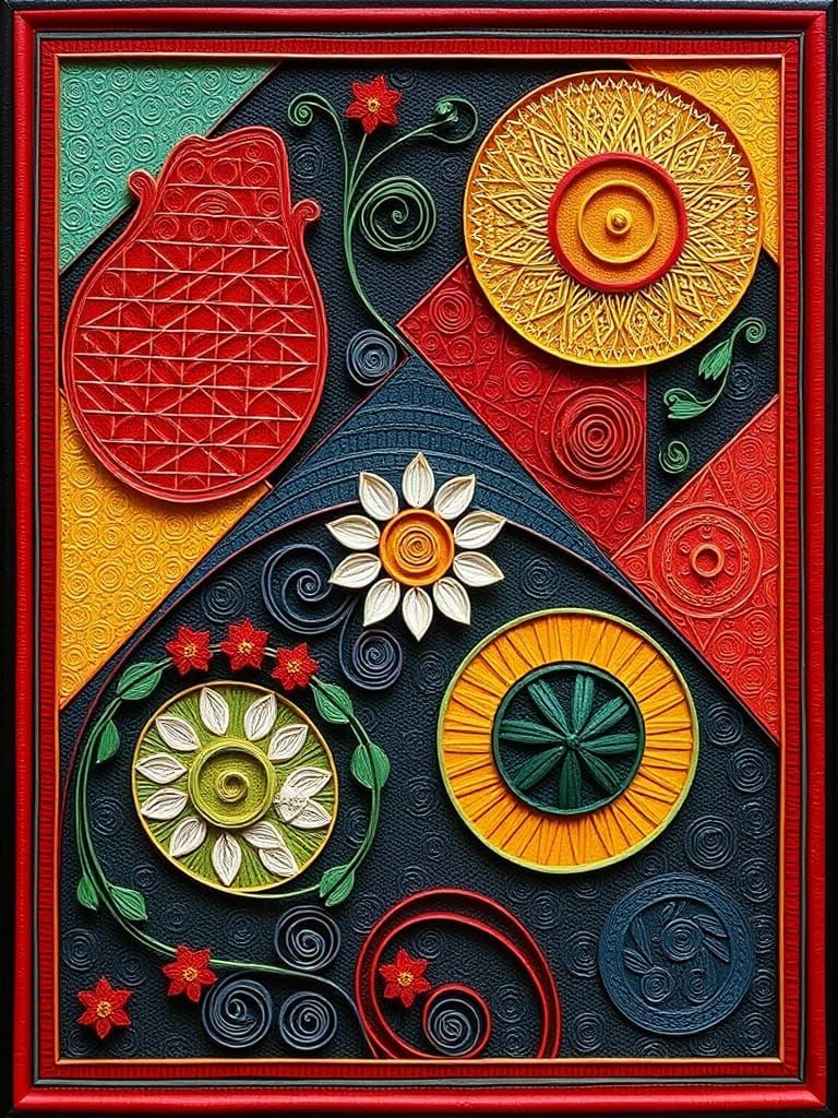 Abstract Geometric Artwork Inspired by German Seizure of Res...