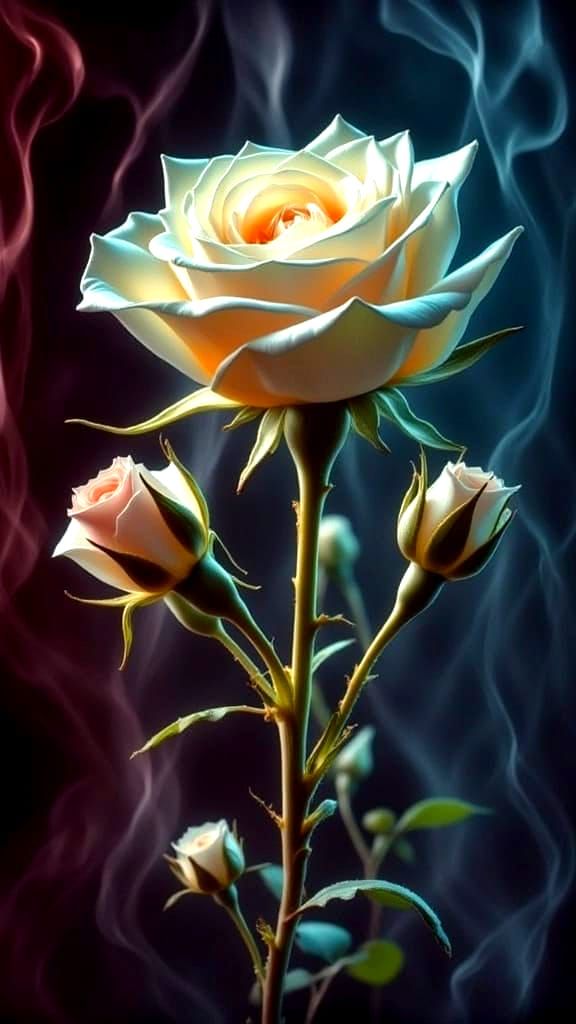Surreal Rose Bouquet in Ethereal Glow