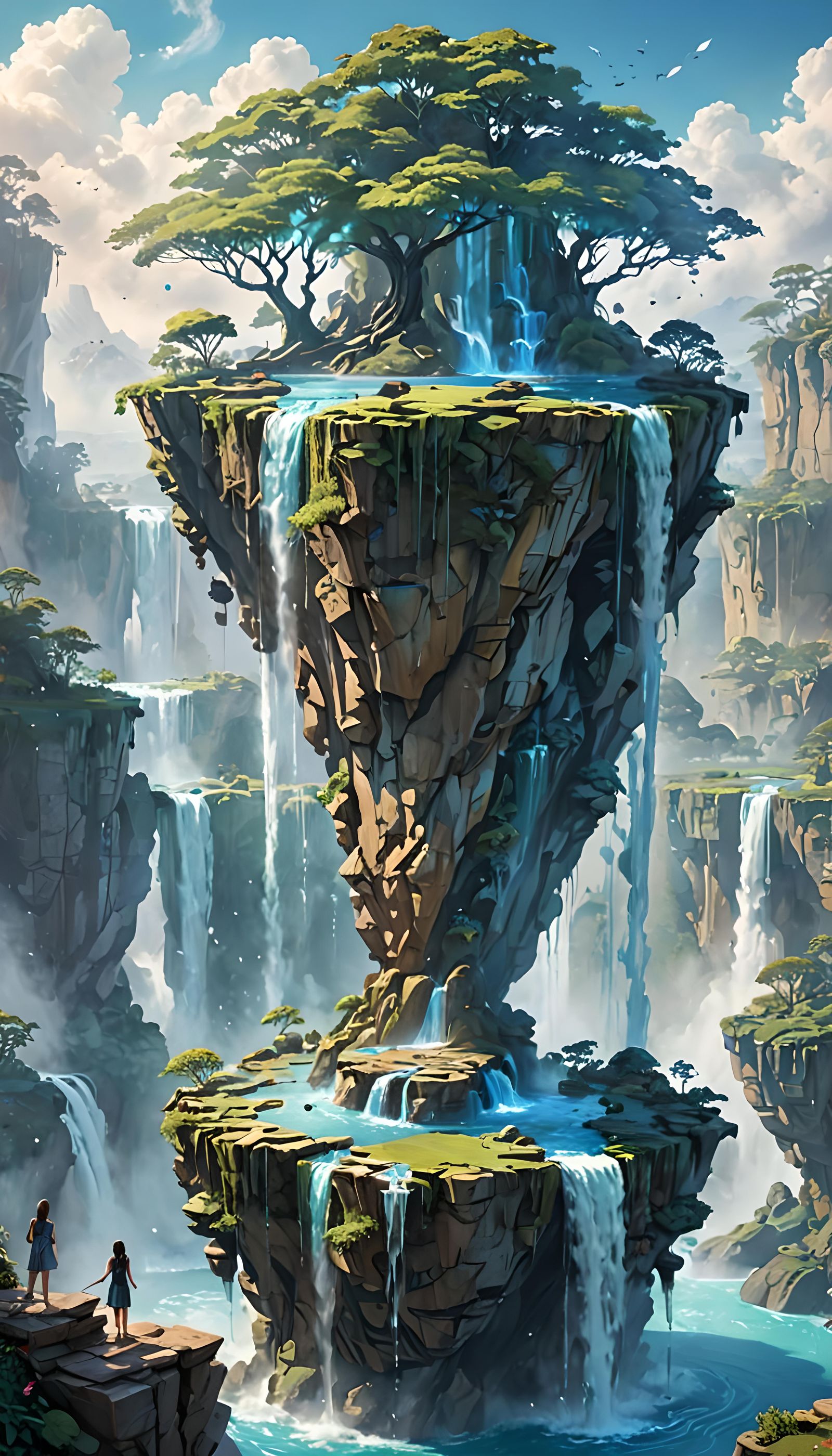 Gravity-Defying Sculptor Creates Floating Landscapes