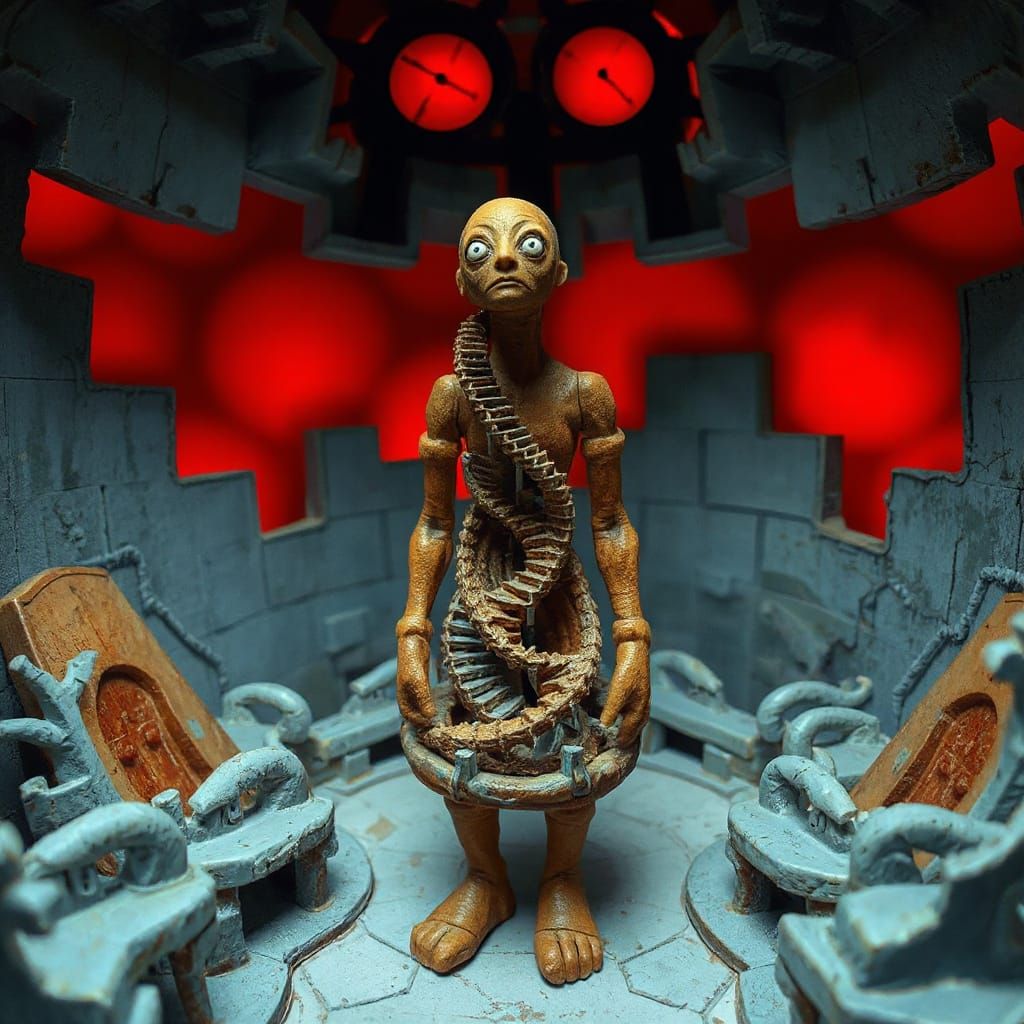 Surreal Labyrinthine Creature in Stop-Motion Animation